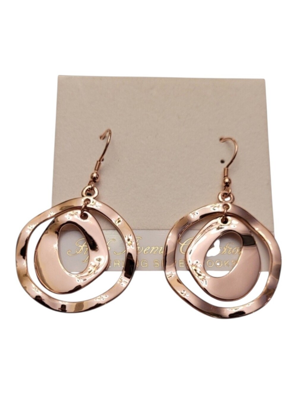 🥳4/$75!🥳 Women’s Rose Gold Double Circle Dangle Earrings